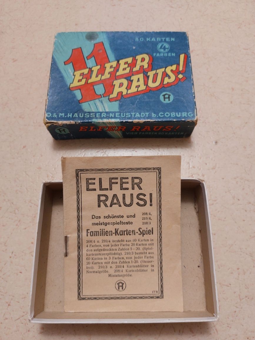 Стари карти за игра ELFER RAUS