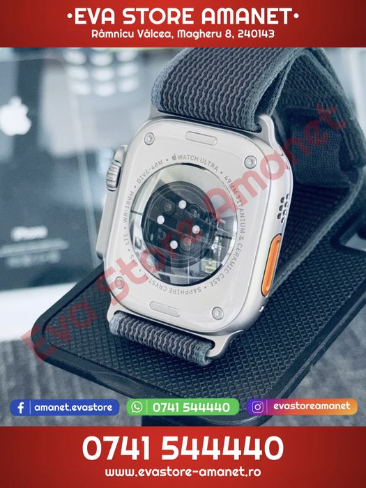 Apple Watch Ultra 2 Titanium Blue/Black 49mm A2986 Trail Loop Band