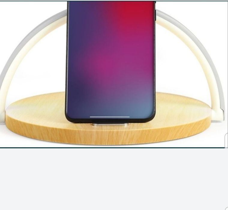 Livoo Lampă de noptieră și încărcător wireless
