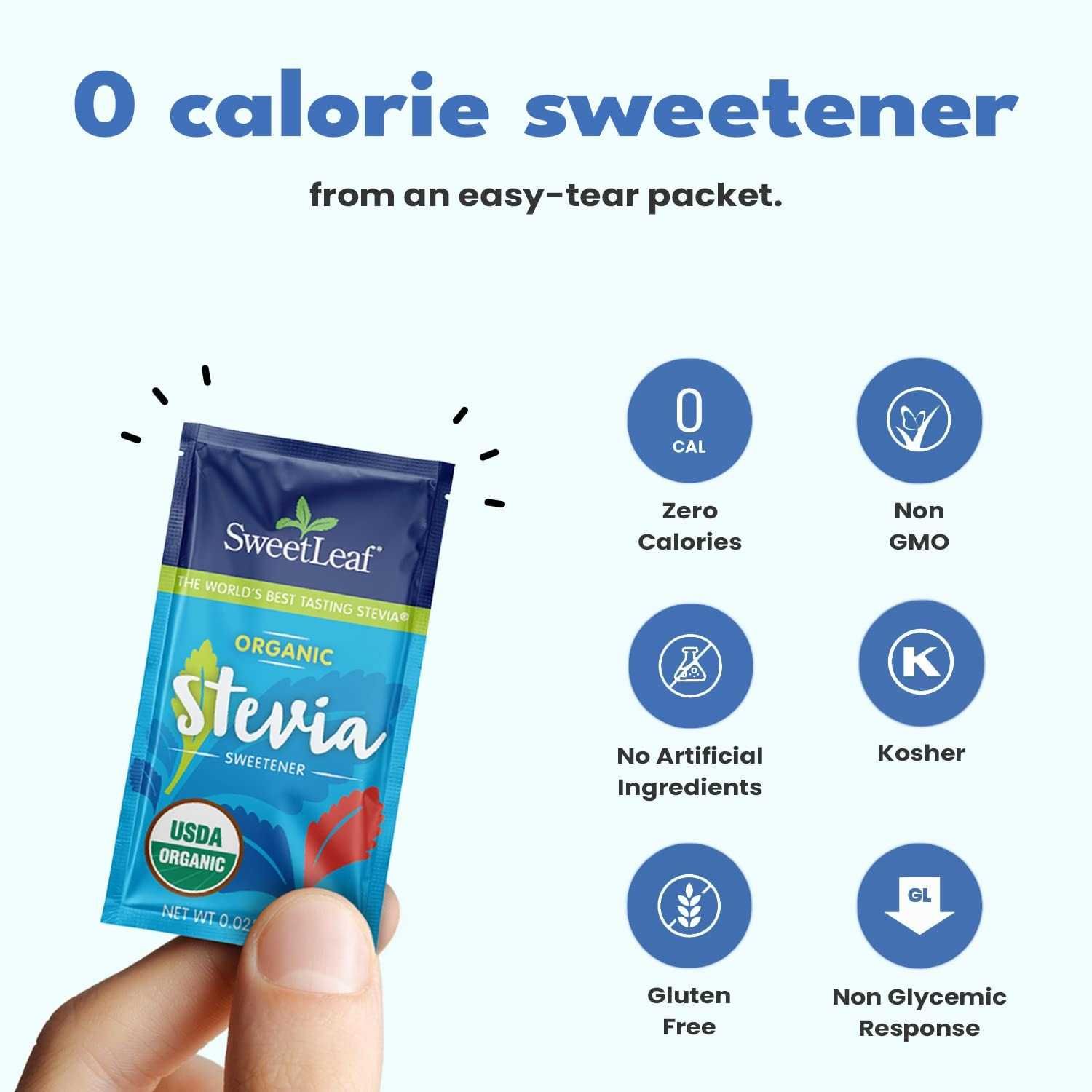 Sweet Leaf Stevia oрганическая стевия подсластитель 70 пакетиков 56,7г