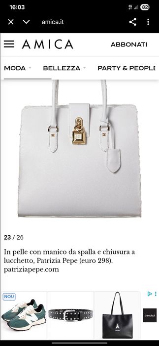 Geanta piele Patrizia Pepe