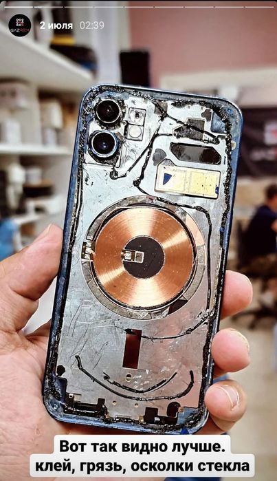 Замена крышки айфона, ремонт заднего стекла iPhone X 11 12 13 PRO MAX