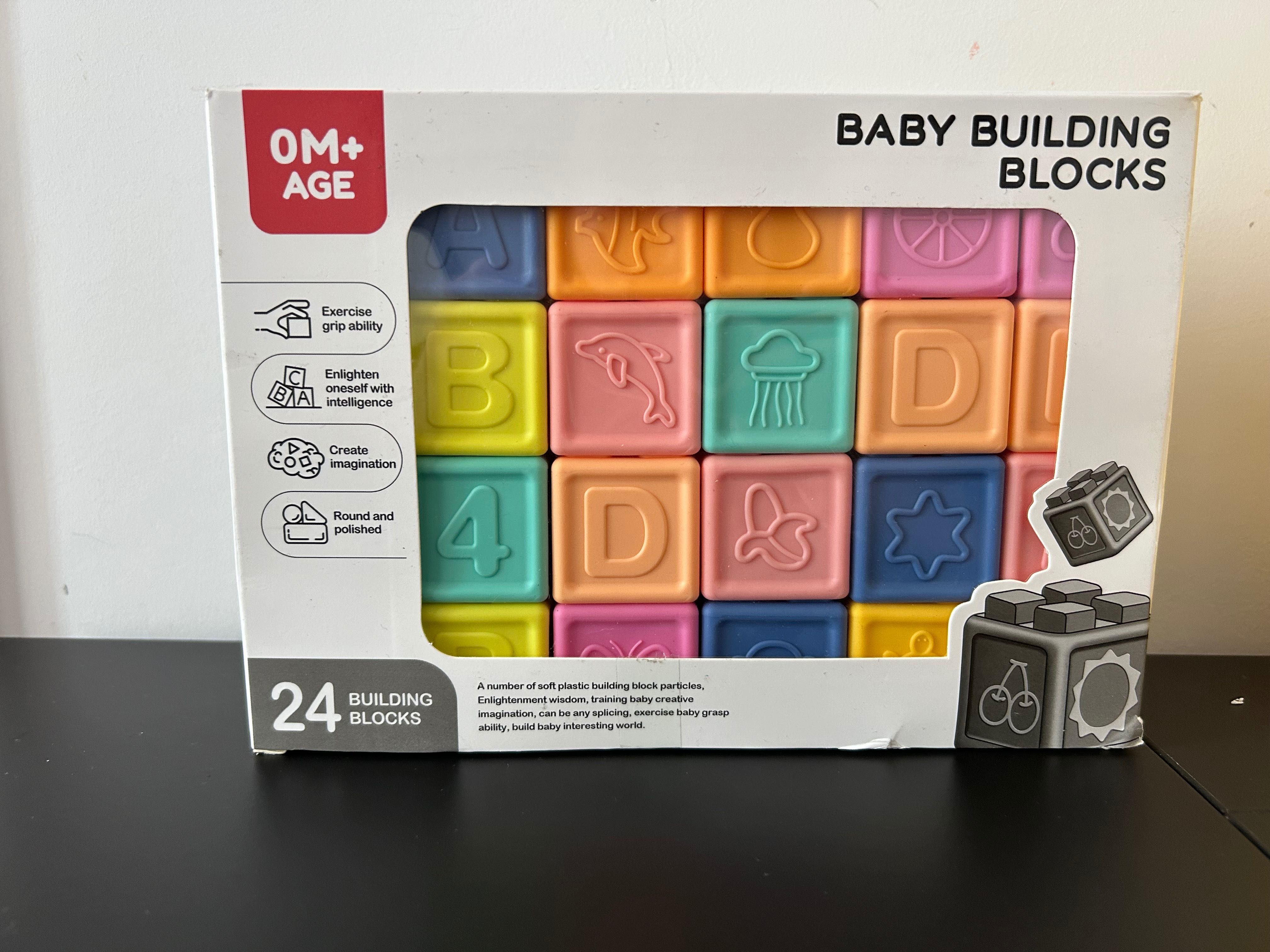 Set nou de cuburi moi din silicon pentru bebelusi - 24 piese