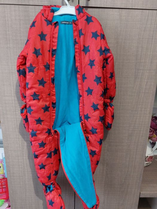 Salopeta intreaga rosie, marimea 98