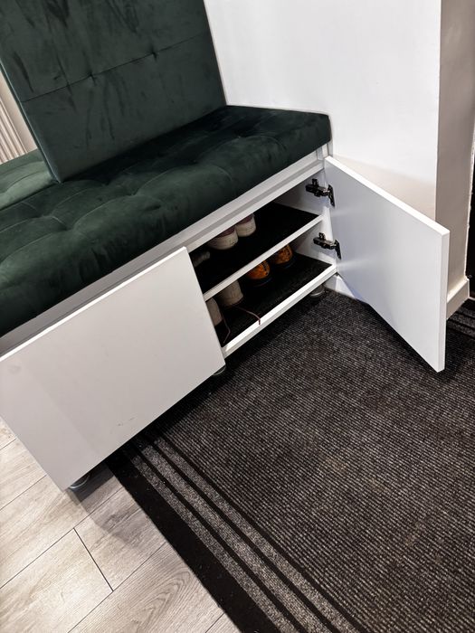 Cuier MDF tapițat catifea verde smarald