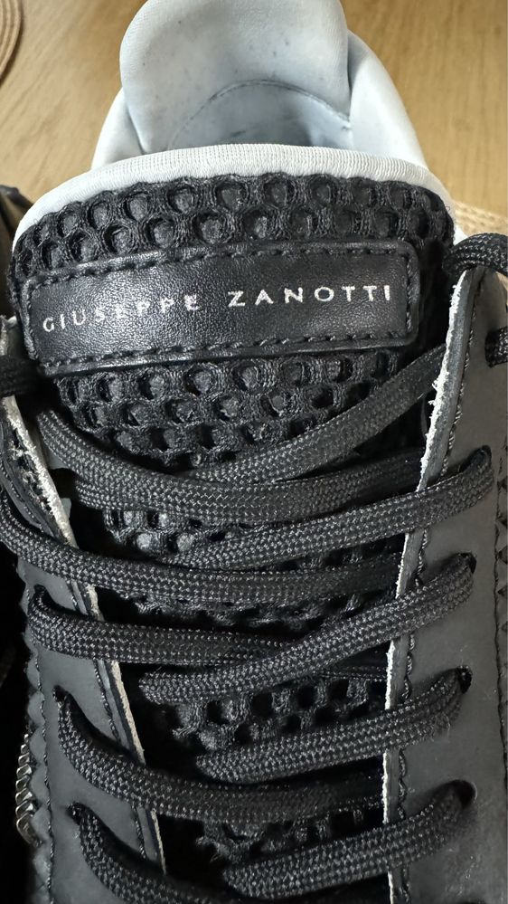 Giuseppe Zanotti Black Mesh Urchin Sneakers