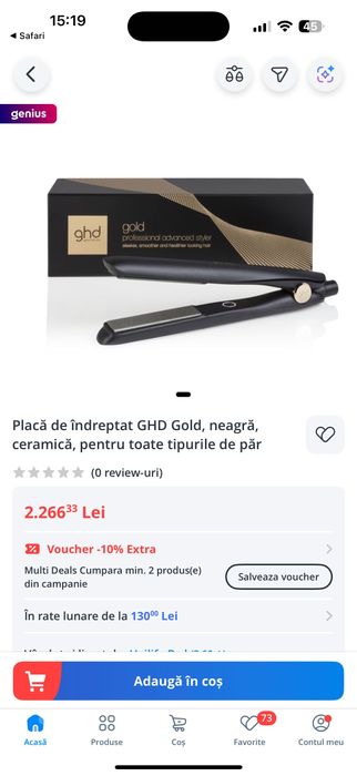 Placa de păr GHD gold! Produs nou! Sigilat!