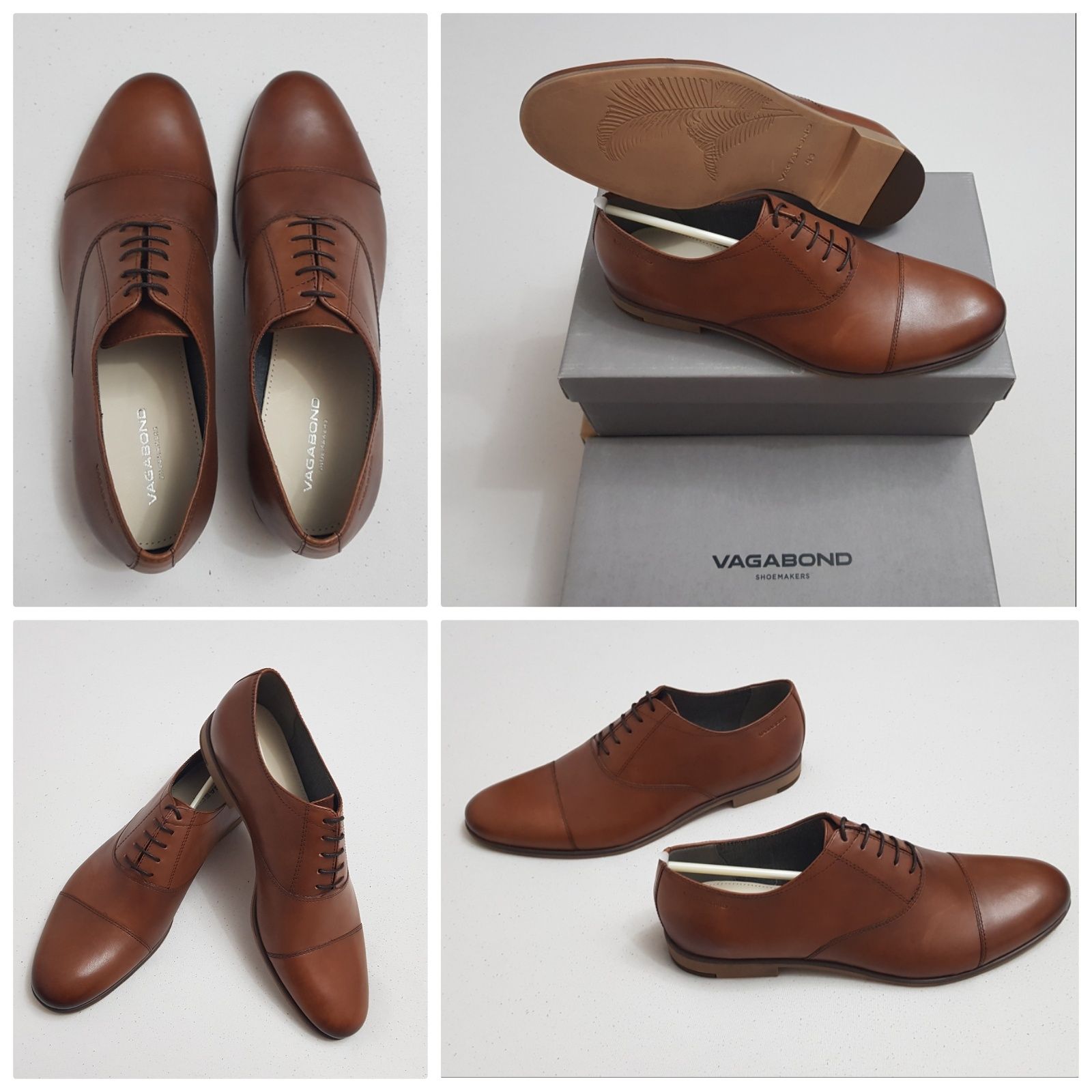 Pantofi casual VAGABOND Lindhope, piele naturală, cognac nr. 43 si 44