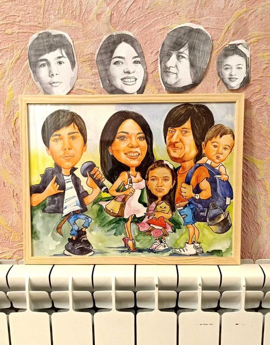 Portrete, caricaturi și desene manuale