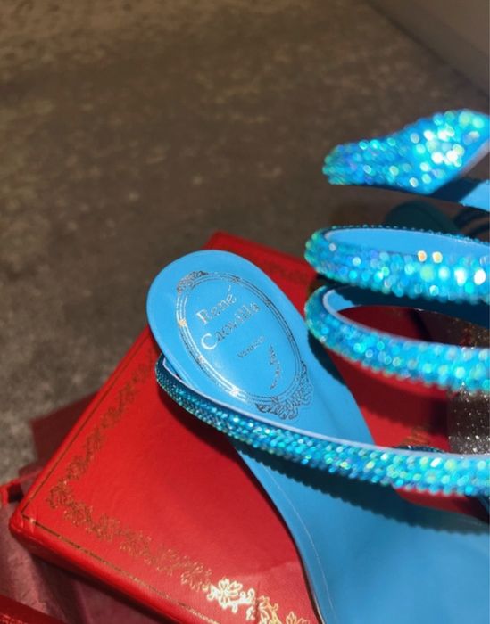 Sandale Rene caovilla piele naturala pe stoc