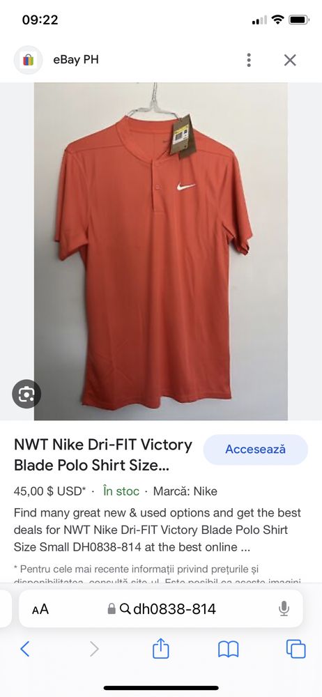 Tricou Nike Dri-Fit Polo Victory Blade size XL fit XXL  barbat
