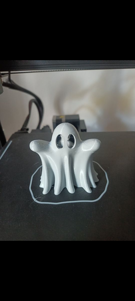 Figurină "Ghostie" Printată 3D Gri/Neagră