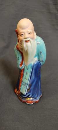 Фарфоровая статуэтка китайский мудрец с посохом Шоу  Син
