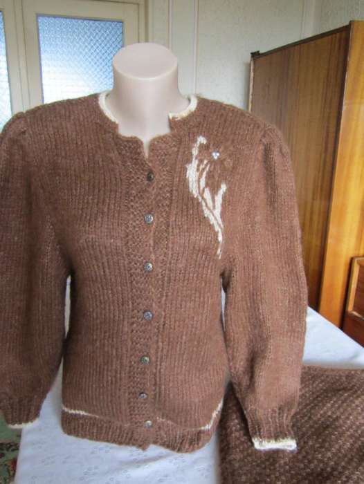 Costum dama din mohair maro, stil office. HANDMADE