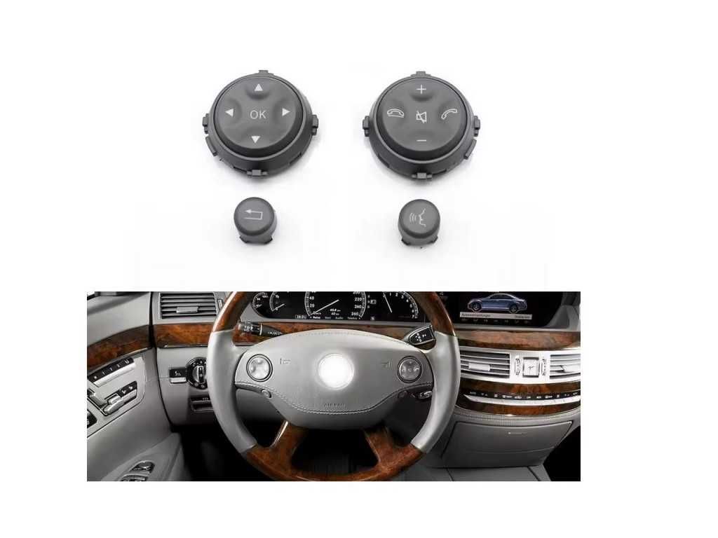 Капачета за бутони на волан за Mercedes S-Class W221 Pre-Face