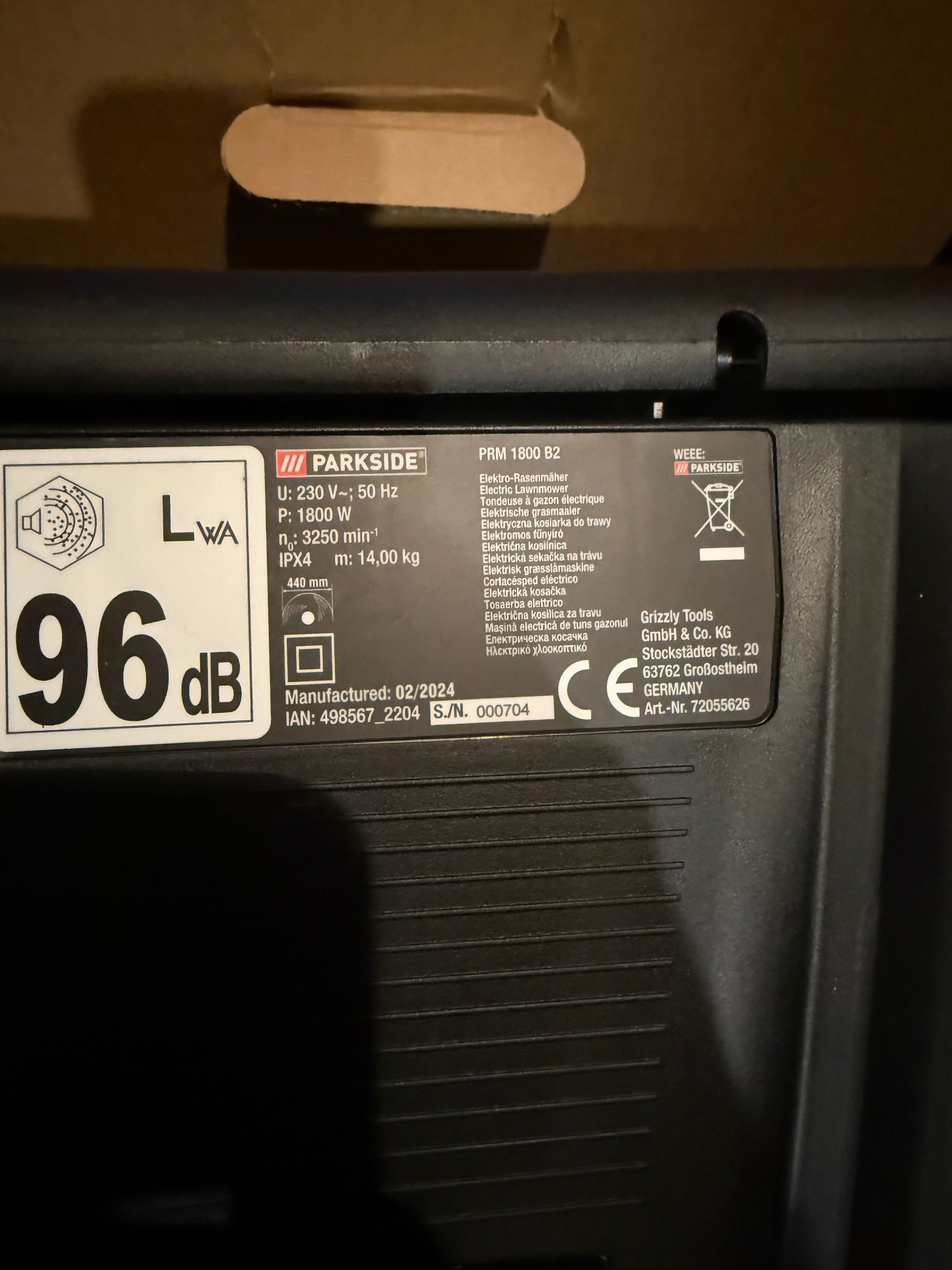 Продавам електрическа косачка Parkside / Парксайд 1800W - НОВА
