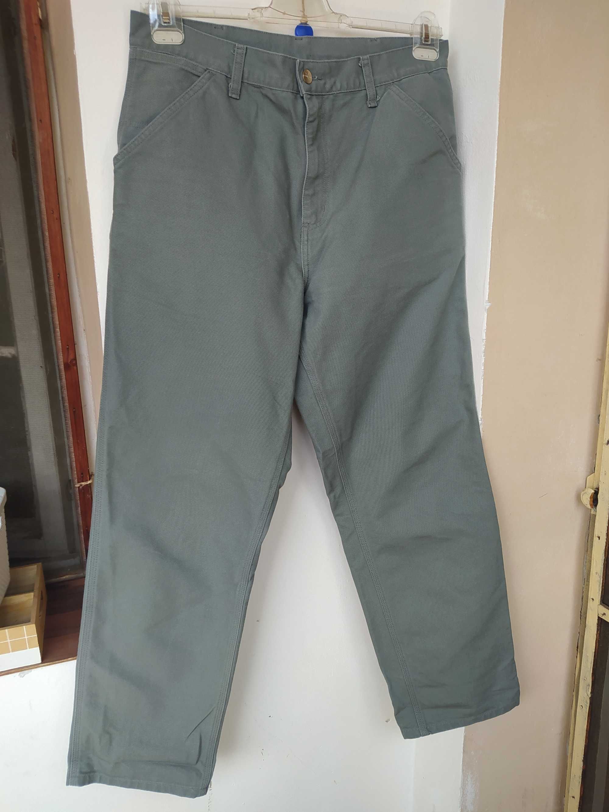Carhartt simple pant 32 x 32 дълъг панталон сиво/зелен