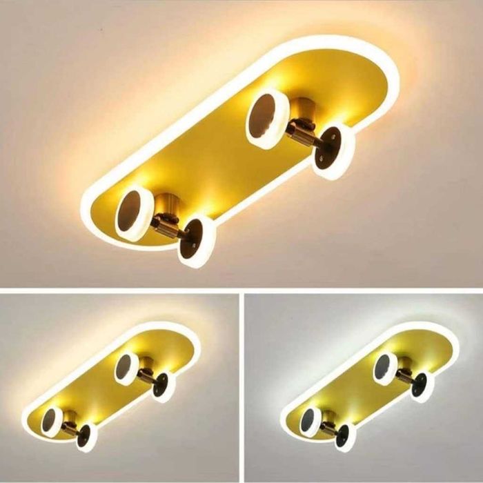 ЛЕД LED лампа полилей, детска лампа скейтборд, таванна лампа, модерна