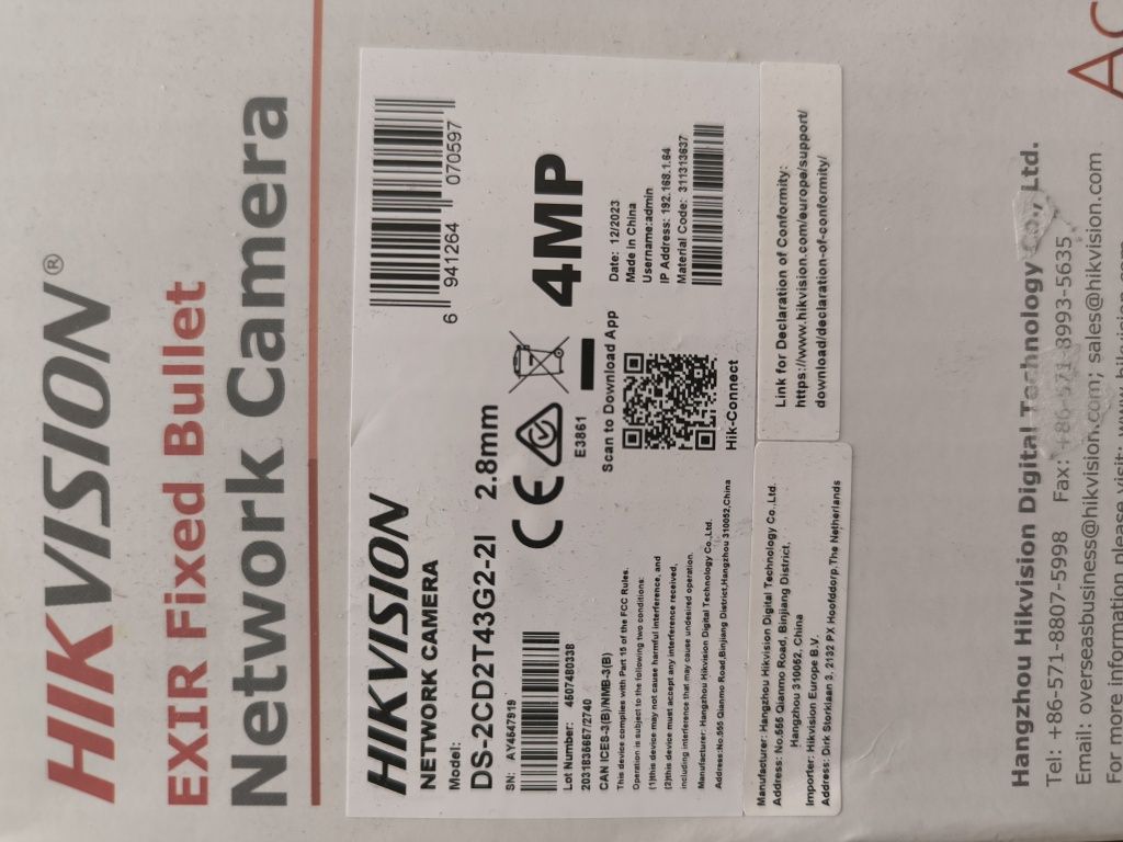 Vand camera supraveghere Hikvision