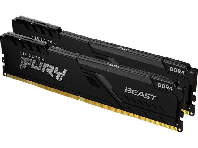 16GB (2x8GB) DDR4 2666 MT/s Kingston FURY BEAST Black