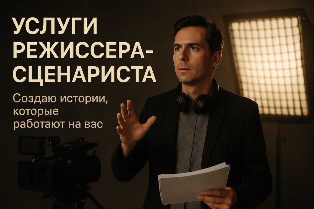 Услуги режиссёра-сценариста | Создам историю, которая работает на вас.