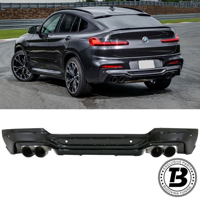 Difuzor Bara Spate cu Ornamente compatibil cu BMW X4 G02 X4M Design