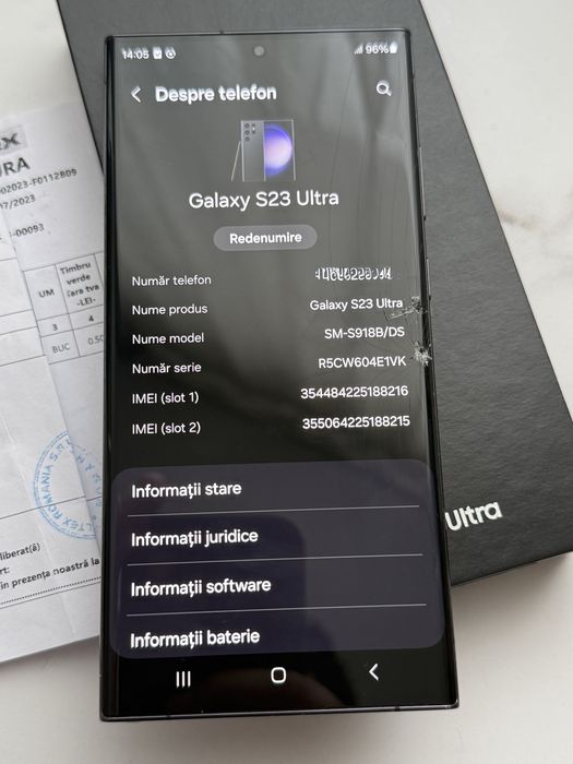 Samsung S23 Ultra 512Gb fisurat