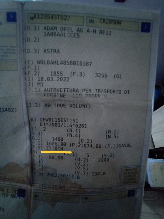 Двигател за Opel Astra H 1.7 CDTI (101к.с.) 2005г. тип Z17DTH