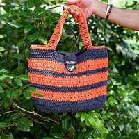 Ръчно плетена дамска чанта