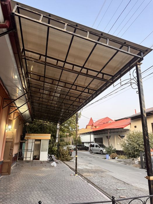 Навес ясиймиз леклан профнастилдан