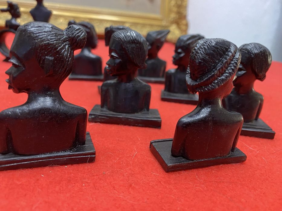 Африкански абаносови пръстени и поставки Кения 1920