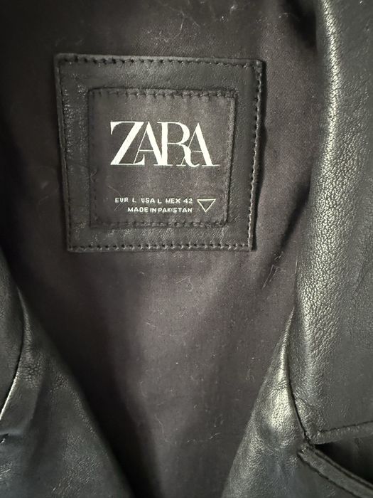 Geaca piele Zara M L neagra