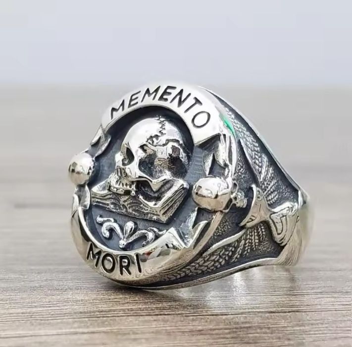 Inel bărbați stainless skull memento mori men 2025 premium ring