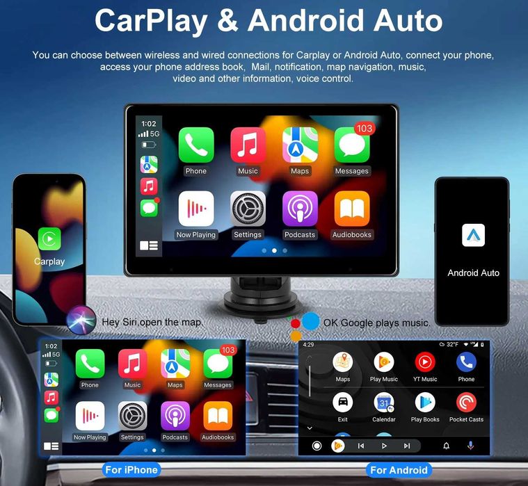 Монитор за автомобил мултимедия за кола Carplay Android Auto навигация