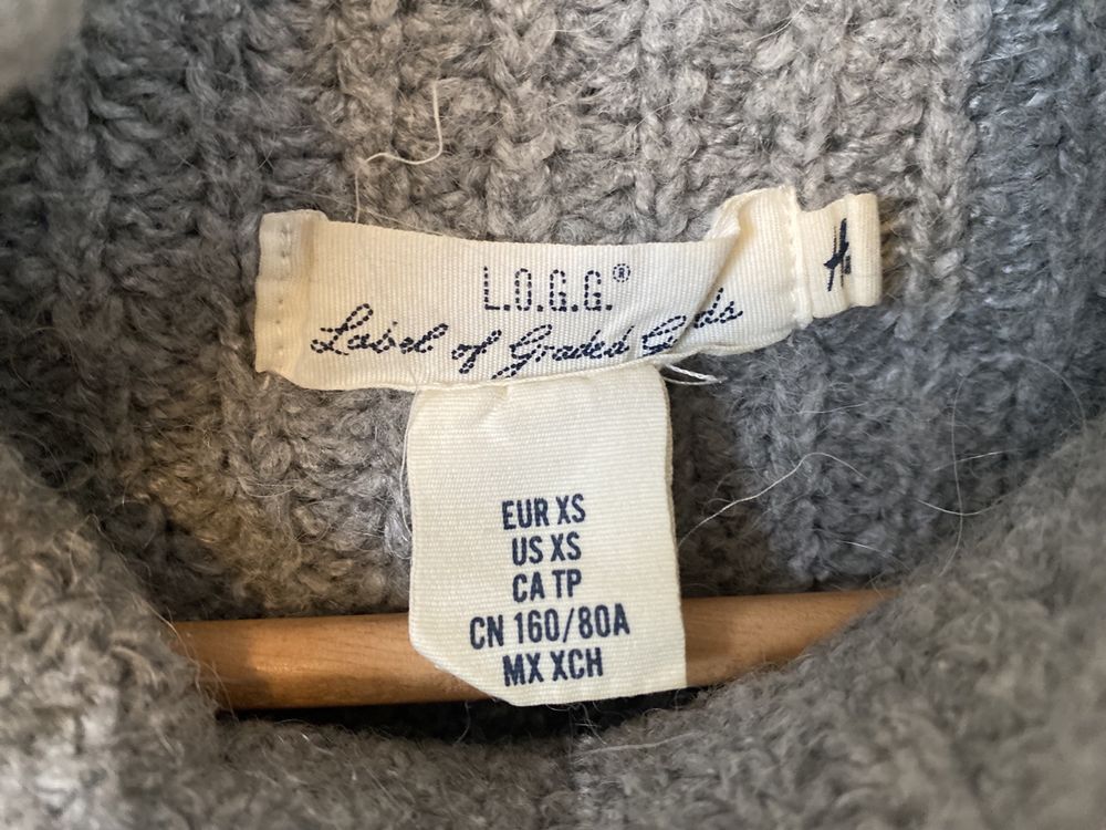 Pulover gri L.O.G.G. cu lână, XS/S