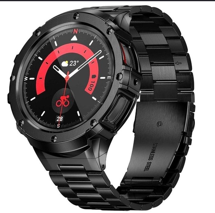 Curea Samsung Galaxy Watch smartwatch black metalic
