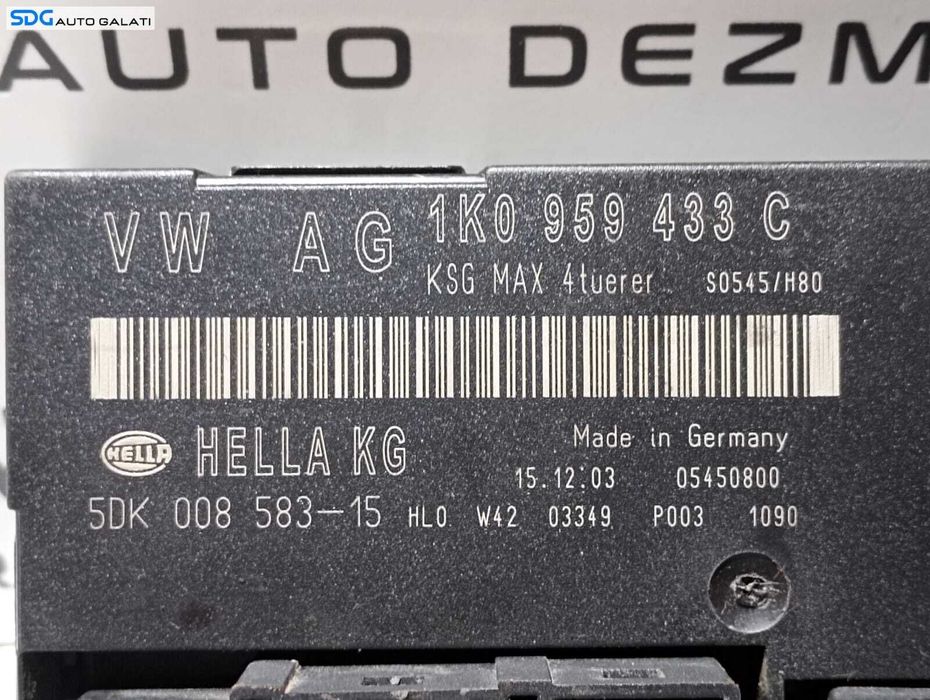 Unitate Modul Calculator Control Confort Confort Skoda Octavia 2 2004 - 2013 Cod 1K0959433C [M4335]