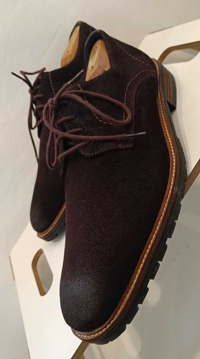 Pantofi derby 45 45.5 plain toe Salamander NOI piele nat talpa Vibram
