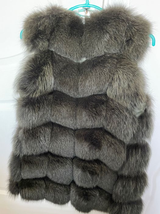 Зелен елек с естествен косъм