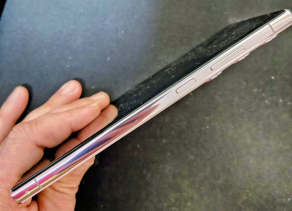 S23 ultra culoare roz plus căști jabra