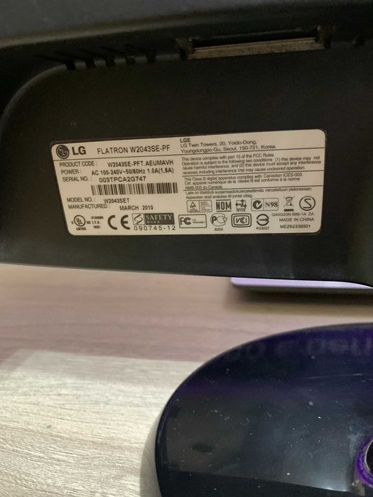 Monitor calculator LG