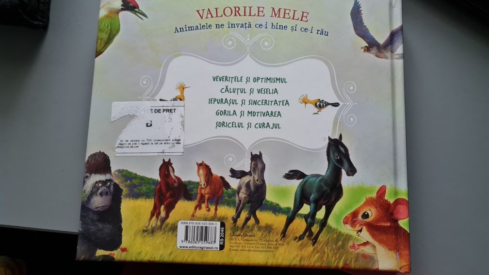 Carti copii Valorile Mele-Animalele ne învață ce-i bine și ce-i rau