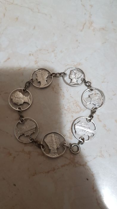 Bratara de dama argint,vintage, foarte veche,model deosebit