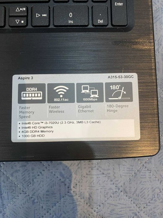 Laptop Acer I3 Ddr 4 Generatia 7