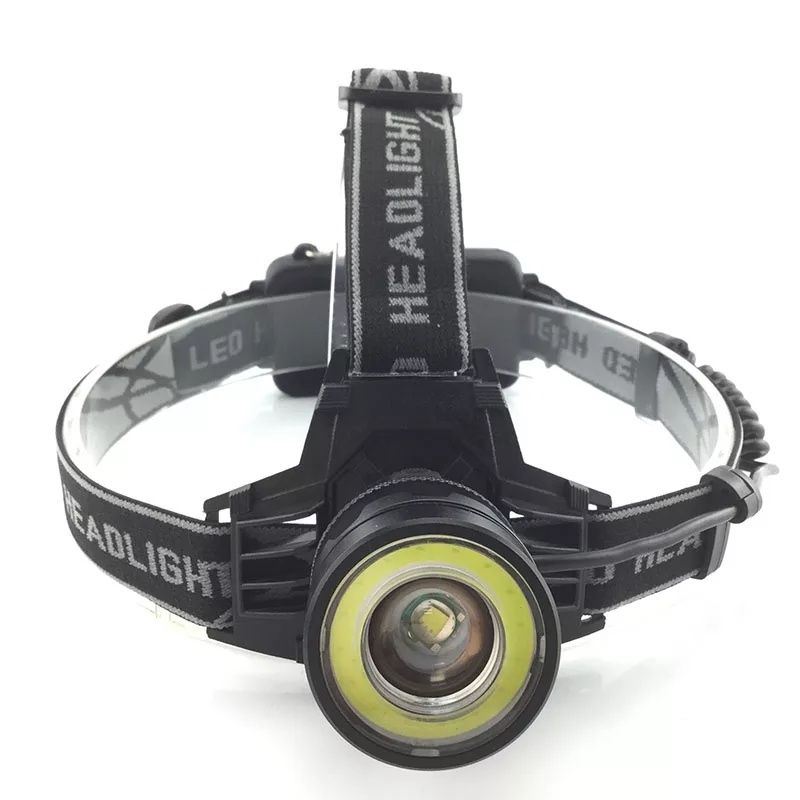 Lanterna Frontala POWER LIGHT cu Led Cree T6 / COB Zoom 18650 NOU