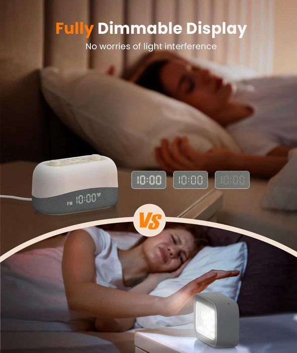 Dispozitiv Sunete Albe VALA® W20, 4in1, 29 Sunete HD, 8 Culori