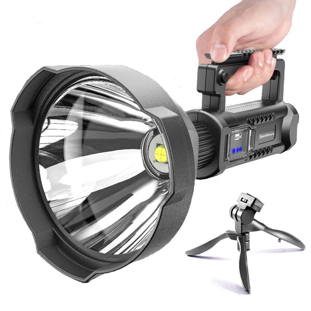 Lanterna LED IdeallStore, Search Master, reincarcabila, trepied inclus