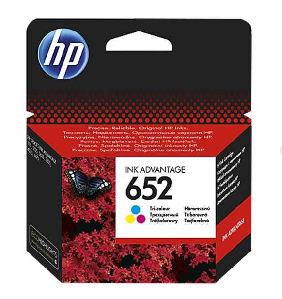 Cartus original HP 652 (F6V25AE), negru si color