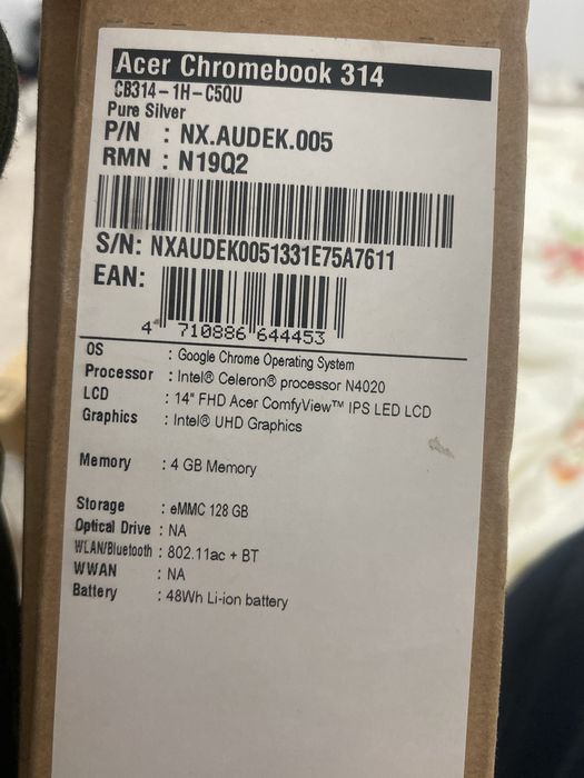 Leptop Acer Chromebook 314