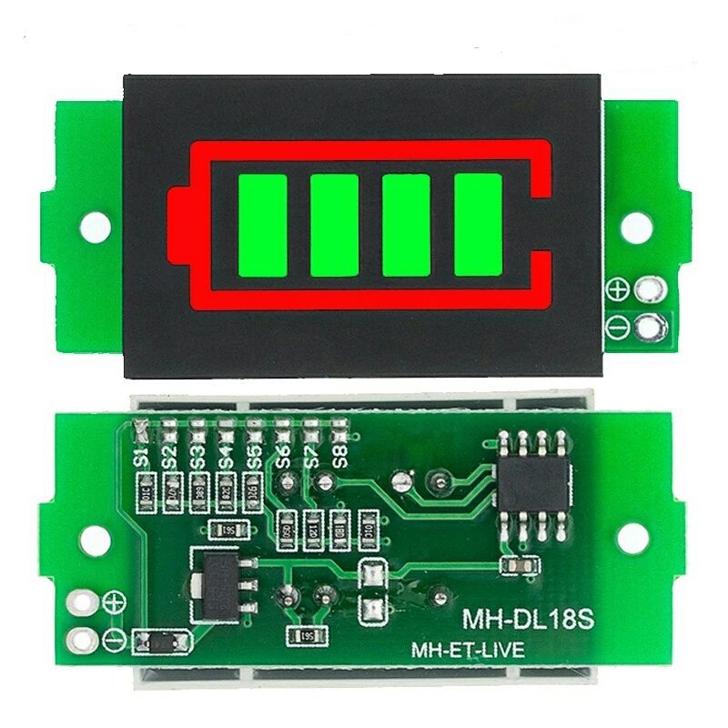 Индикатор заряда литий-ионного аккумулятора 1-8S, Li-ion